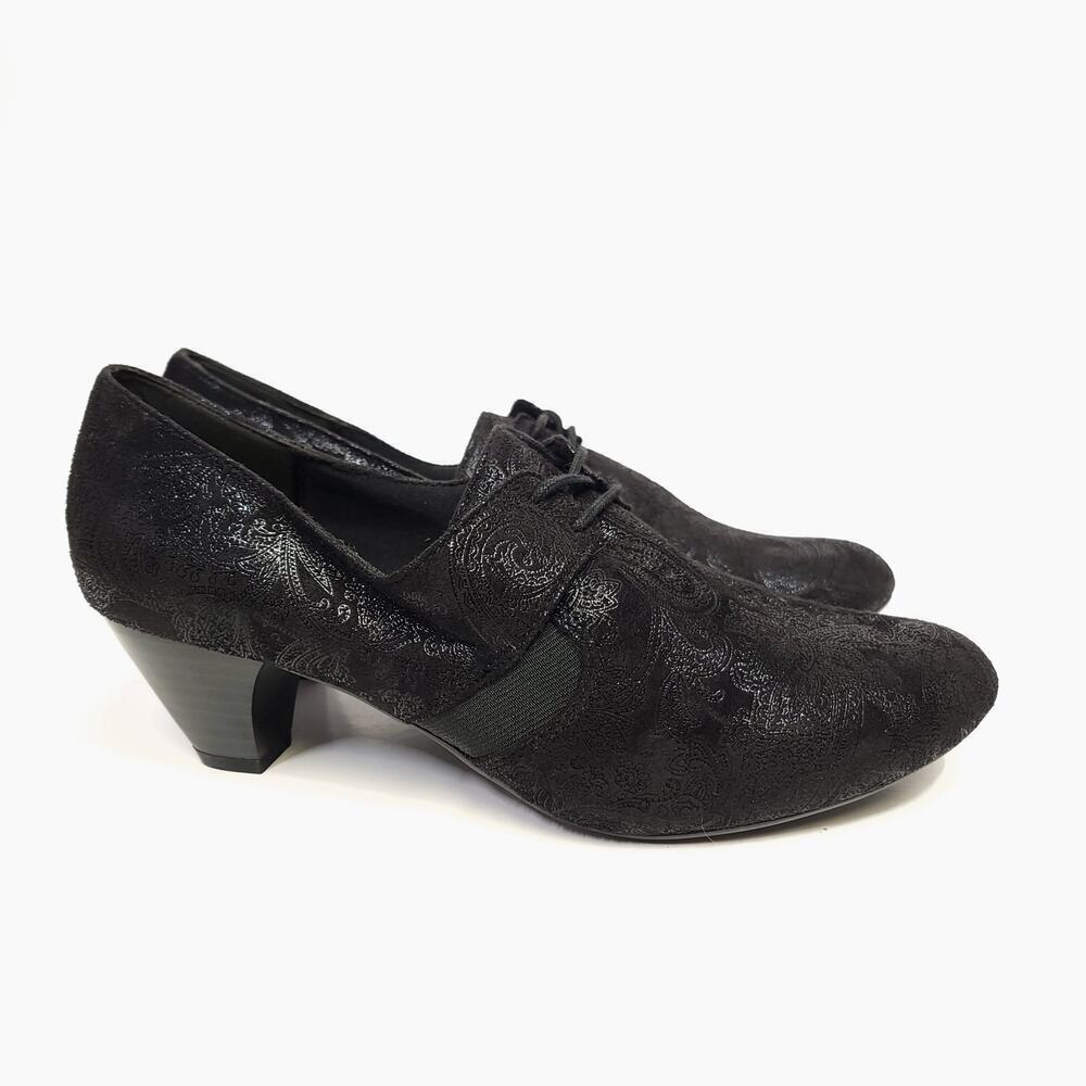 Soft Style Hush Puppies Shoe Size 9.5 Black Heel - Picture 3 of 9